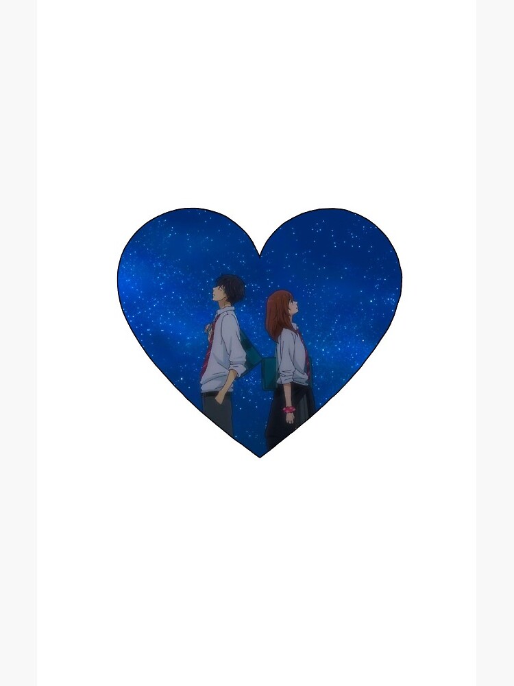Ao Haru Ride Kou And Futaba Heart Shower Curtain - Image 2
