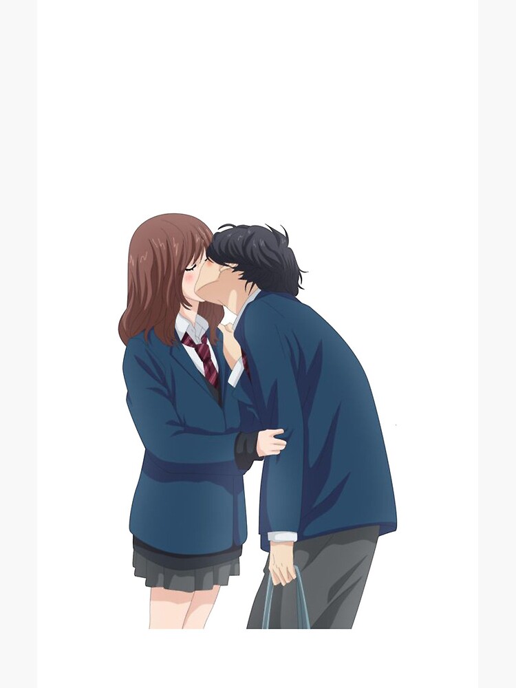 Ao Haru Ride Futaba And Kou Kiss Shower Curtain - Image 2