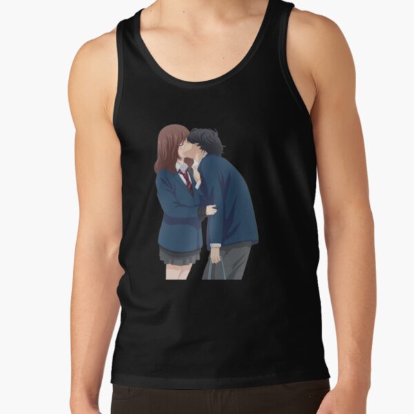 Ao Haru Ride Blue Spring Ride Futaba And Kou Kiss Tank Top - Image 2