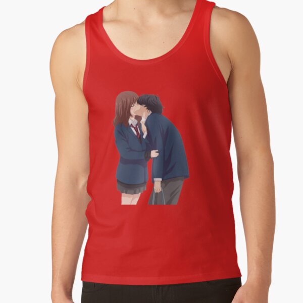 Ao Haru Ride Blue Spring Ride Futaba And Kou Kiss Tank Top - Image 4