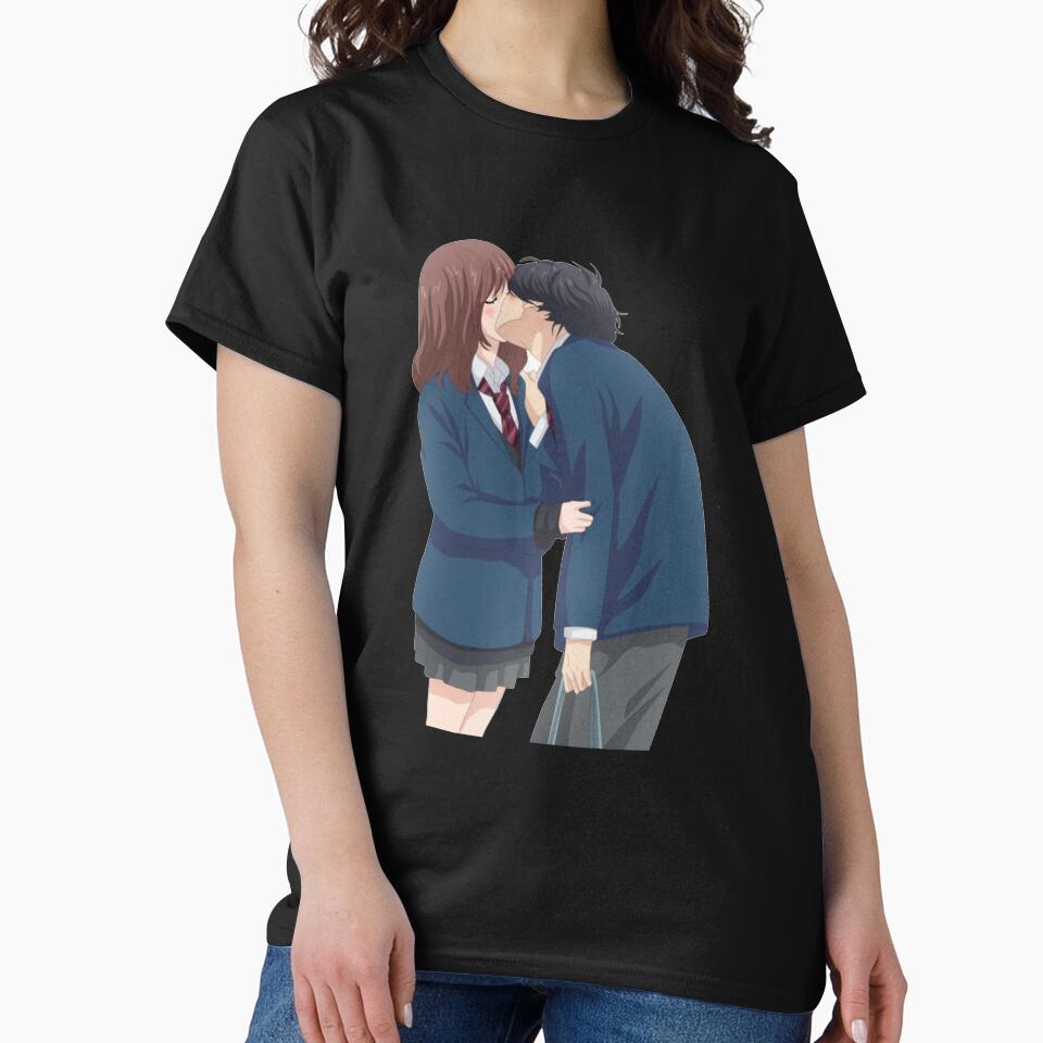 Ao Haru Ride Futaba And Kou Kiss T-shirt - Image 2