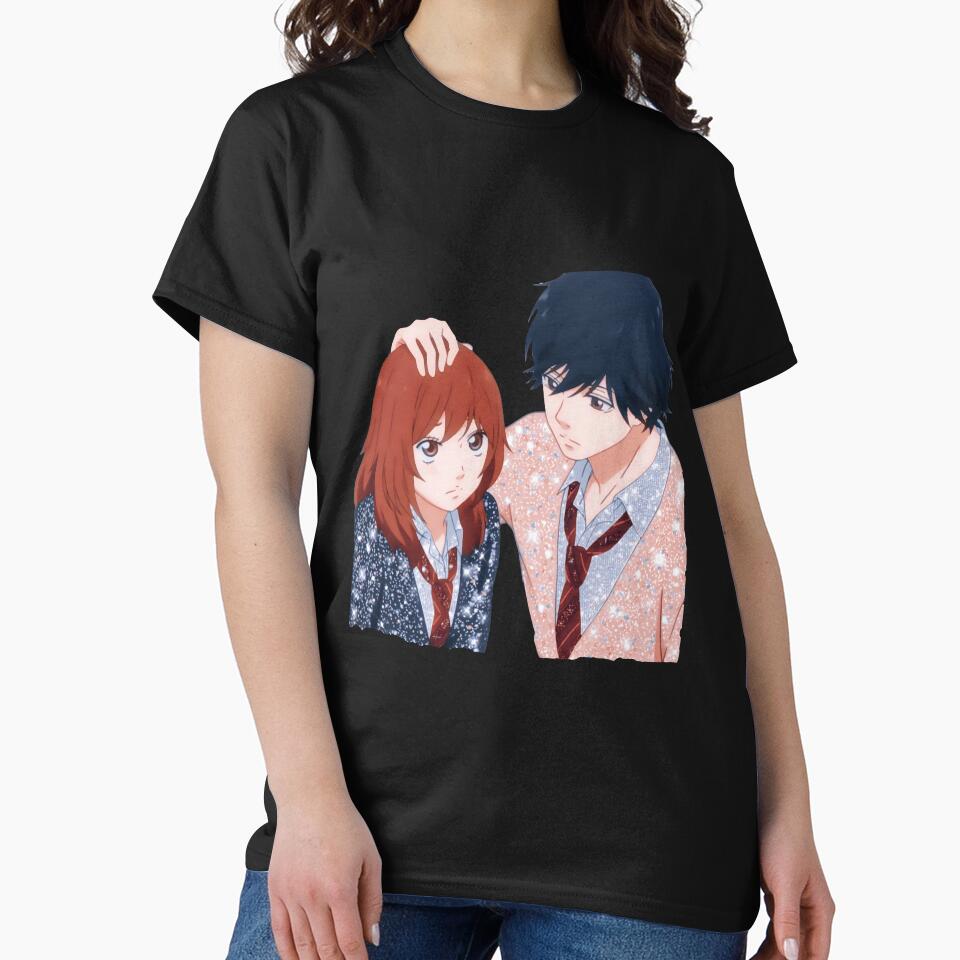 Ao Haru Ride Futaba Yoshioka And Mabuchi Kou T-shirt - Image 2