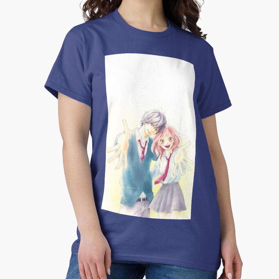 New Design Ao Haru Ride Blue Spring Ride T-shirt - Image 4