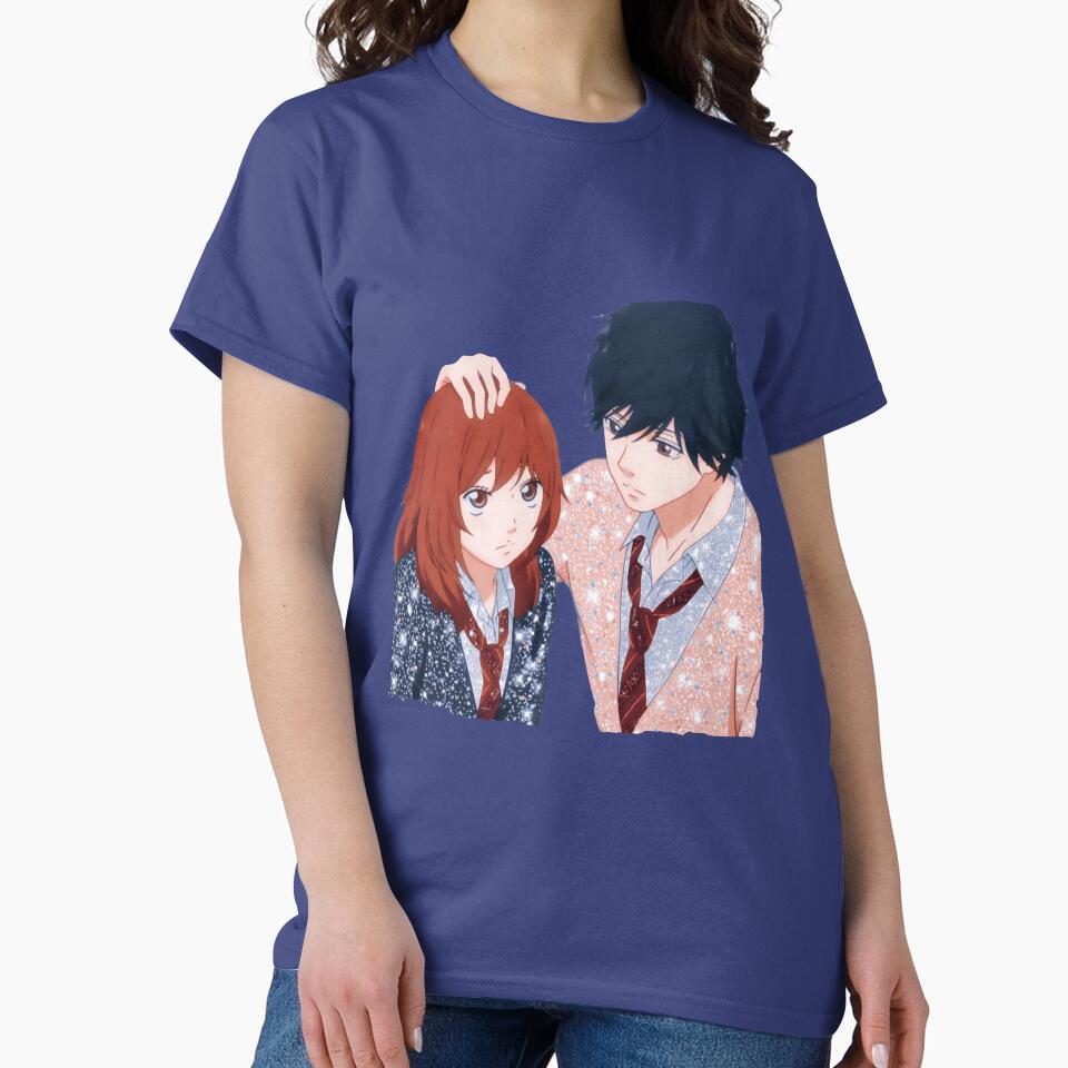 Ao Haru Ride Futaba Yoshioka And Mabuchi Kou T-shirt - Image 4