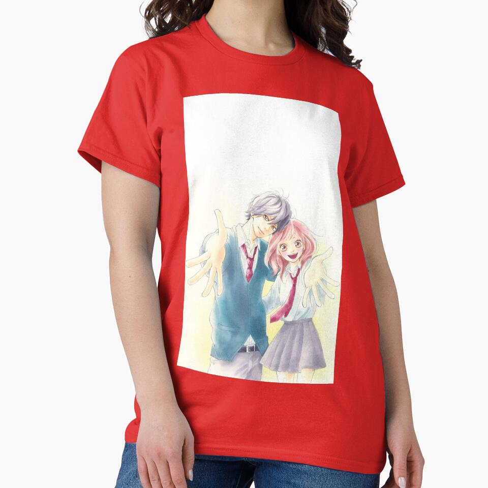 New Design Ao Haru Ride Blue Spring Ride T-shirt - Image 5