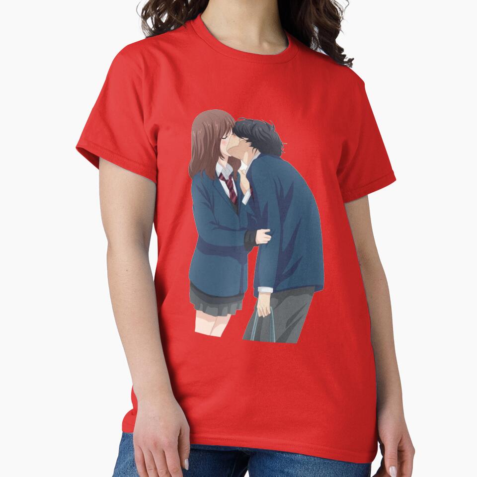 Ao Haru Ride Futaba And Kou Kiss T-shirt - Image 5