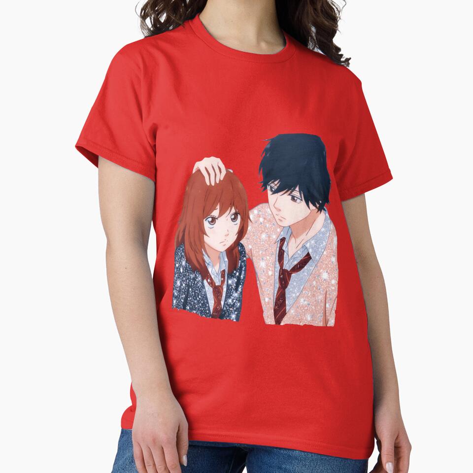 Ao Haru Ride Futaba Yoshioka And Mabuchi Kou T-shirt - Image 5
