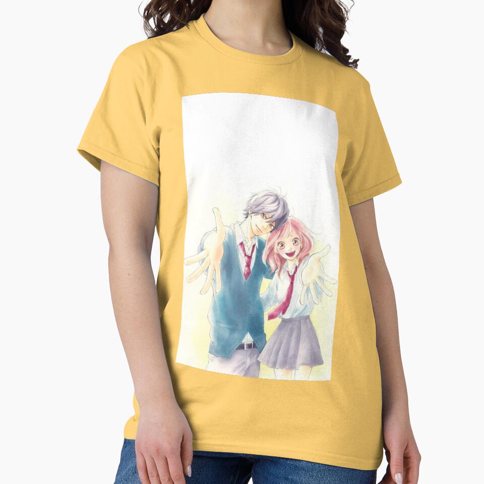 New Design Ao Haru Ride Blue Spring Ride T-shirt - Image 6