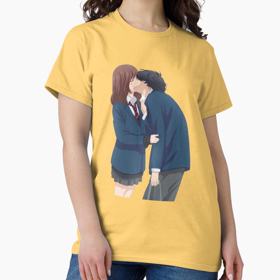 Ao Haru Ride Futaba And Kou Kiss T-shirt - Image 6