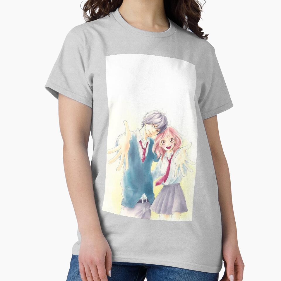 New Design Ao Haru Ride Blue Spring Ride T-shirt - Image 3