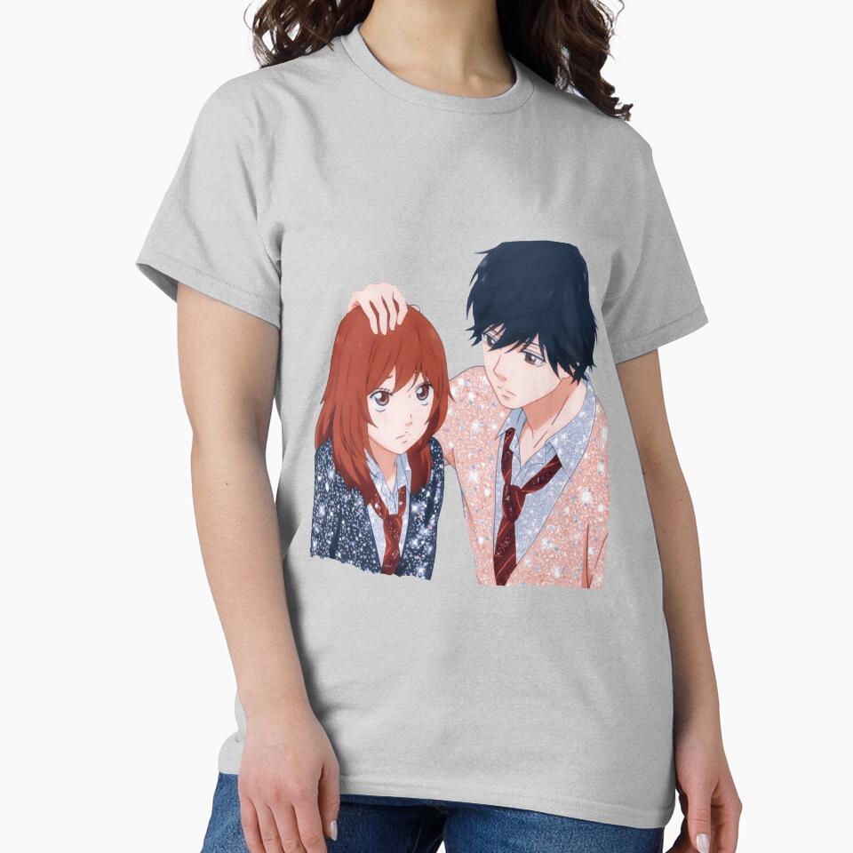 Ao Haru Ride Futaba Yoshioka And Mabuchi Kou T-shirt - Image 3