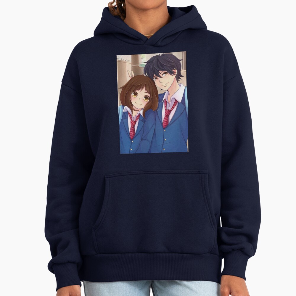 Best Selling Ao Haru Ride Blue Spring Ride Couple Hoodie - Image 5