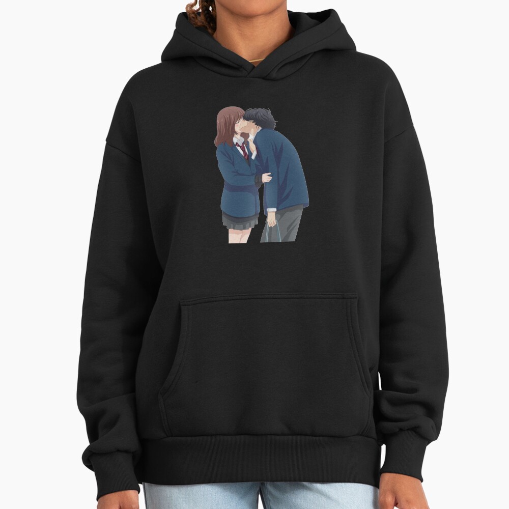 Ao Haru Ride Blue Spring Ride Futaba And Kou Kiss Hoodie - Image 2