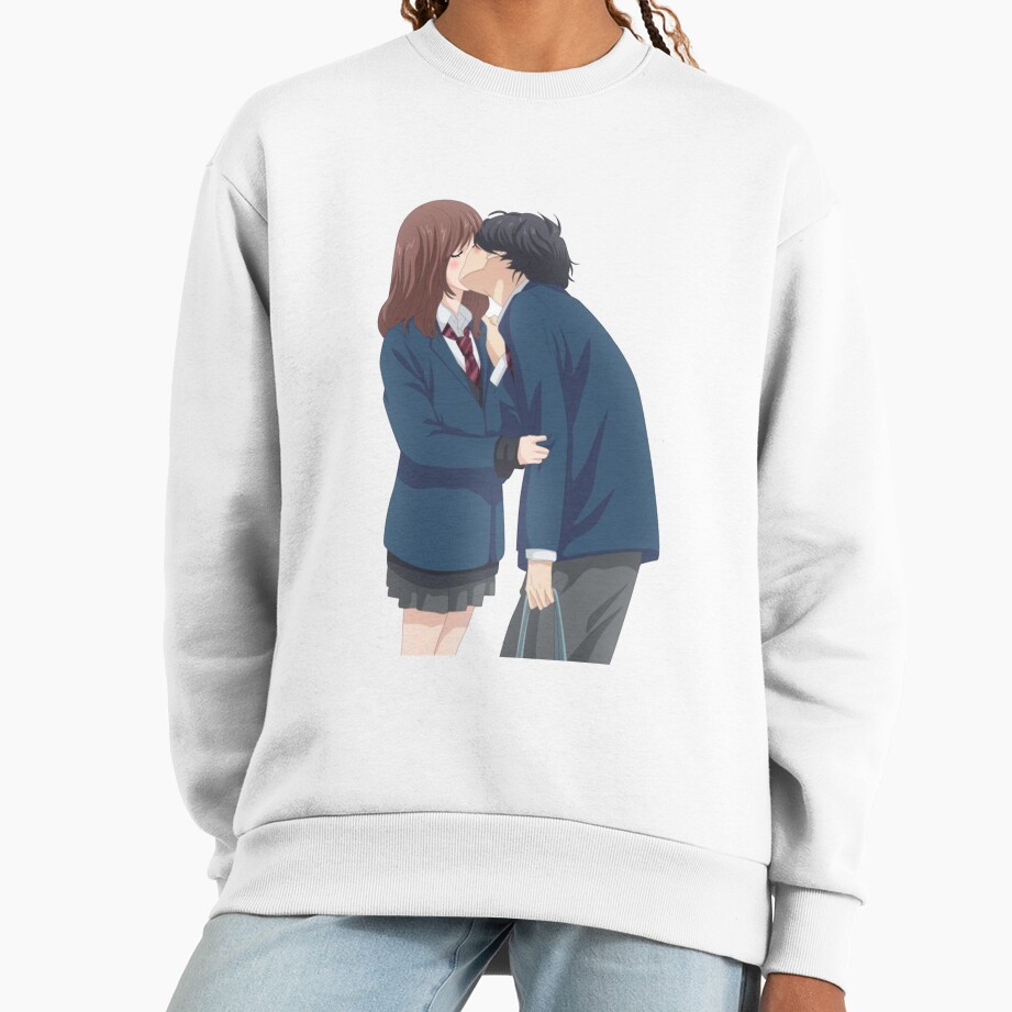 Ao Haru Ride Blue Spring Ride Futaba And Kou Kiss Sweatshirt