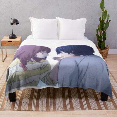 Ao Haru Ride Couple Throw Blanket