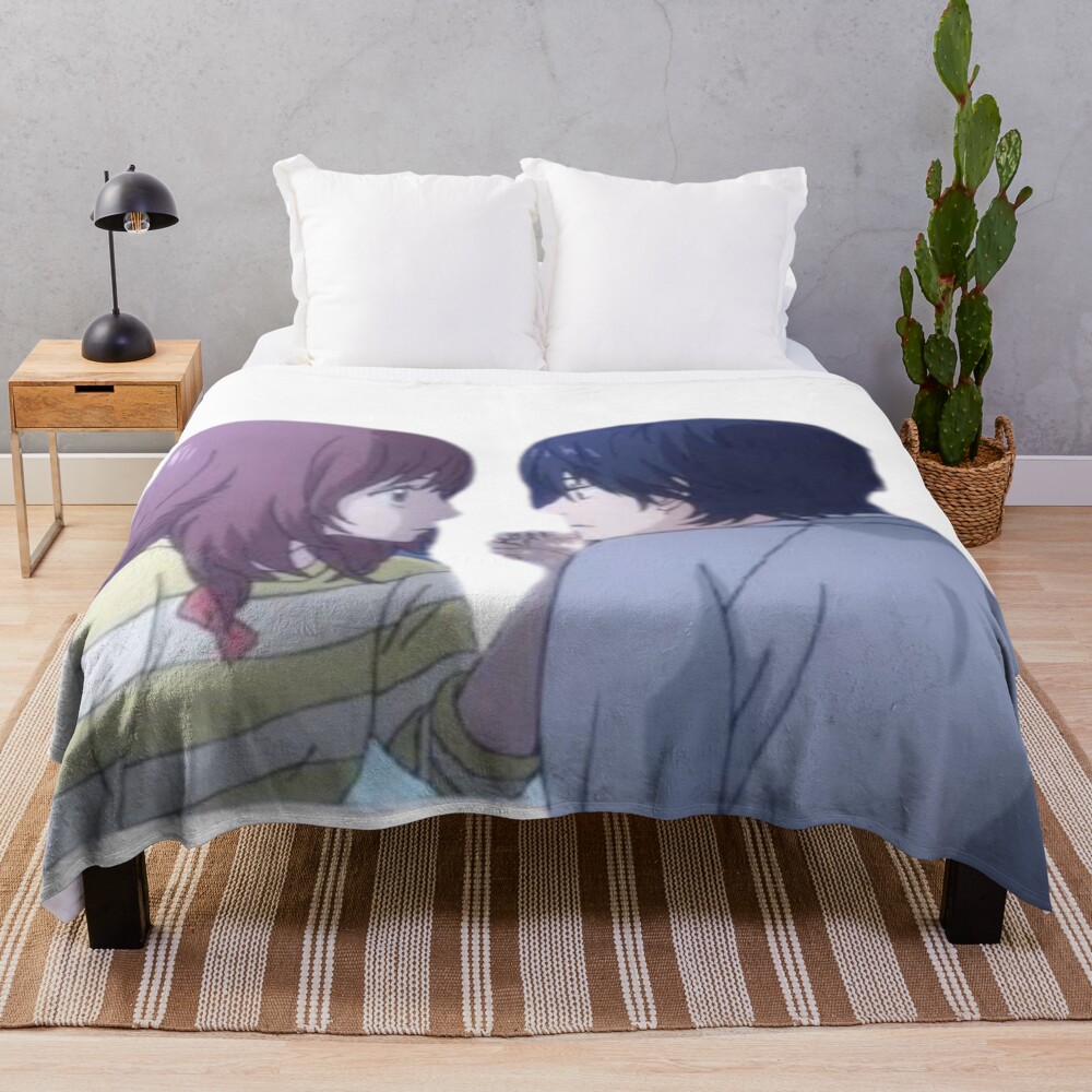 Ao Haru Ride Couple Throw Blanket