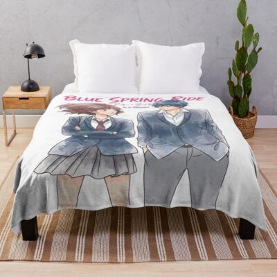 Futaba And Kou Ao Haru Ride Art Throw Blanket