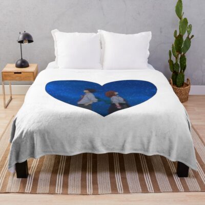 Ao Haru Ride Kou And Futaba Heart Throw Blanket
