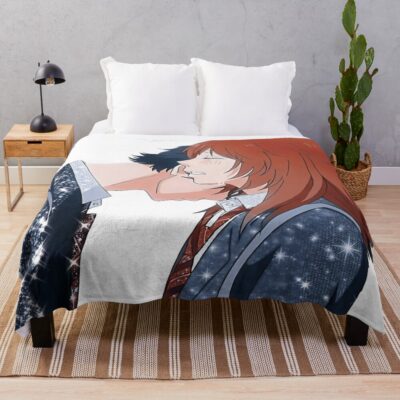 Best Selling Ao Haru Ride Kou And Futaba Throw Blanket