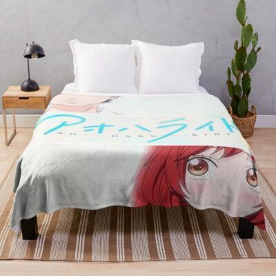 Ao Haru Ride Blue Spring Ride Cute Throw Blanket