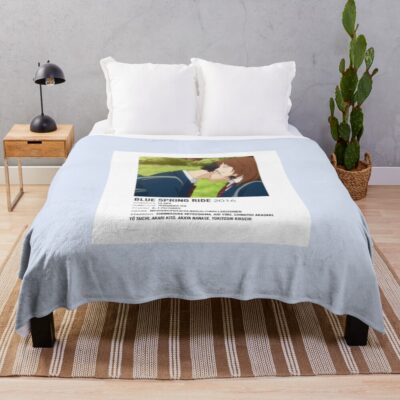 Blue Spring Ride Alternative Poster Throw Blanket