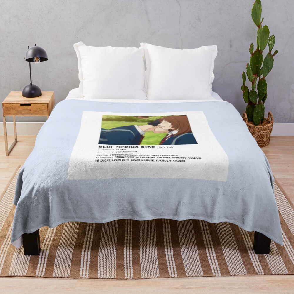 Blue Spring Ride Alternative Poster Throw Blanket
