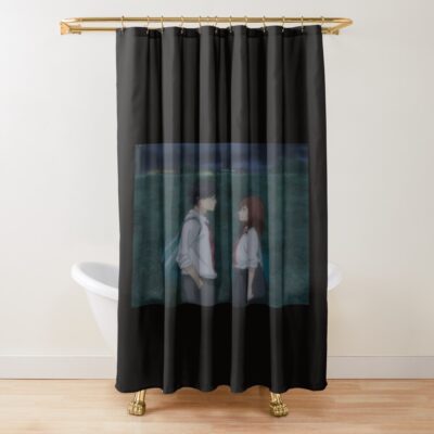 Ao Haru Ride Blue Spring Ride Retro Shower Curtain