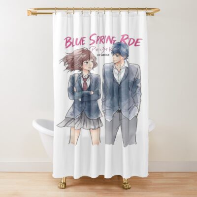 Futaba And Kou Ao Haru Ride Art Shower Curtain