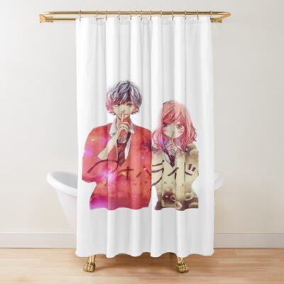 Anime Ao Haru Ride Couple Vintage Design Shower Curtain