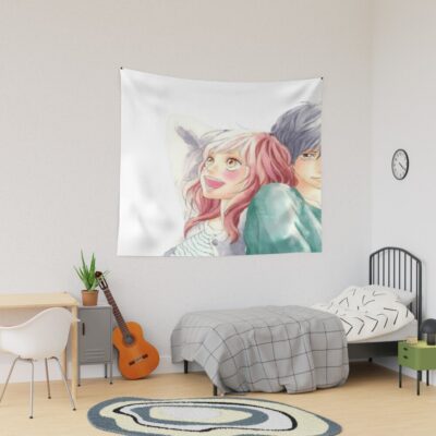 Anime Ao Haru Ride Couple Tapestry