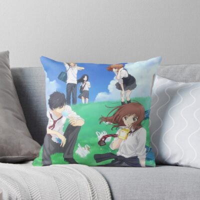 Ao Haru Ride Characters Throw Pillow