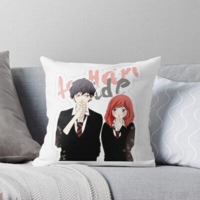 Blue Spring Ride Futaba And Kou Throw Pillow
