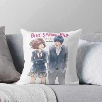 Futaba And Kou Ao Haru Ride Art Throw Pillow